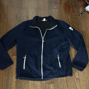 Vtg Dale of Norway Navy wool zip up Techinal waterproof jacket XXL